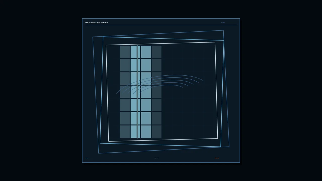 Cell Map Data Visualization HUD 4K Sci-Fi Wallpaper