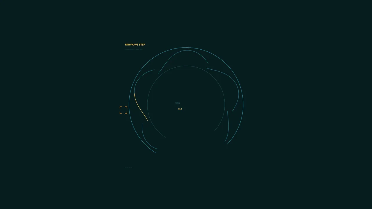 Circular Sci-Fi HUD Telemetry Interface 4K Wallpaper