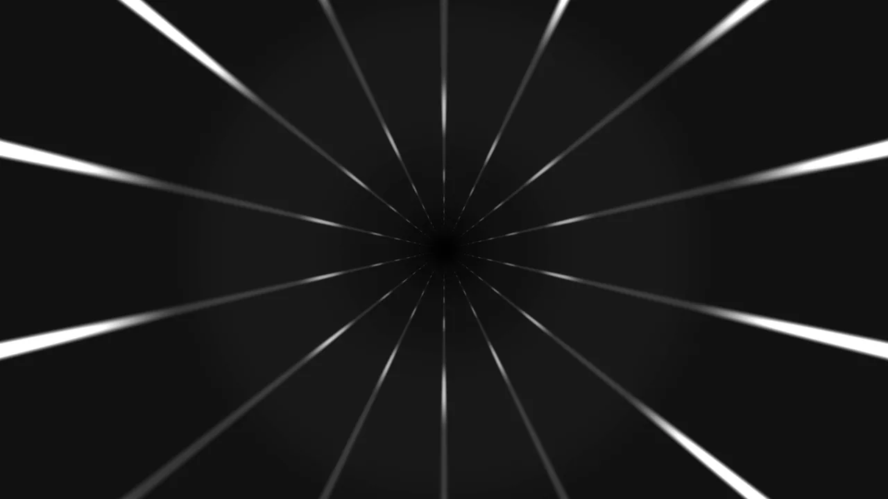 Monochrome Radial Light Tunnel 4K Wallpaper