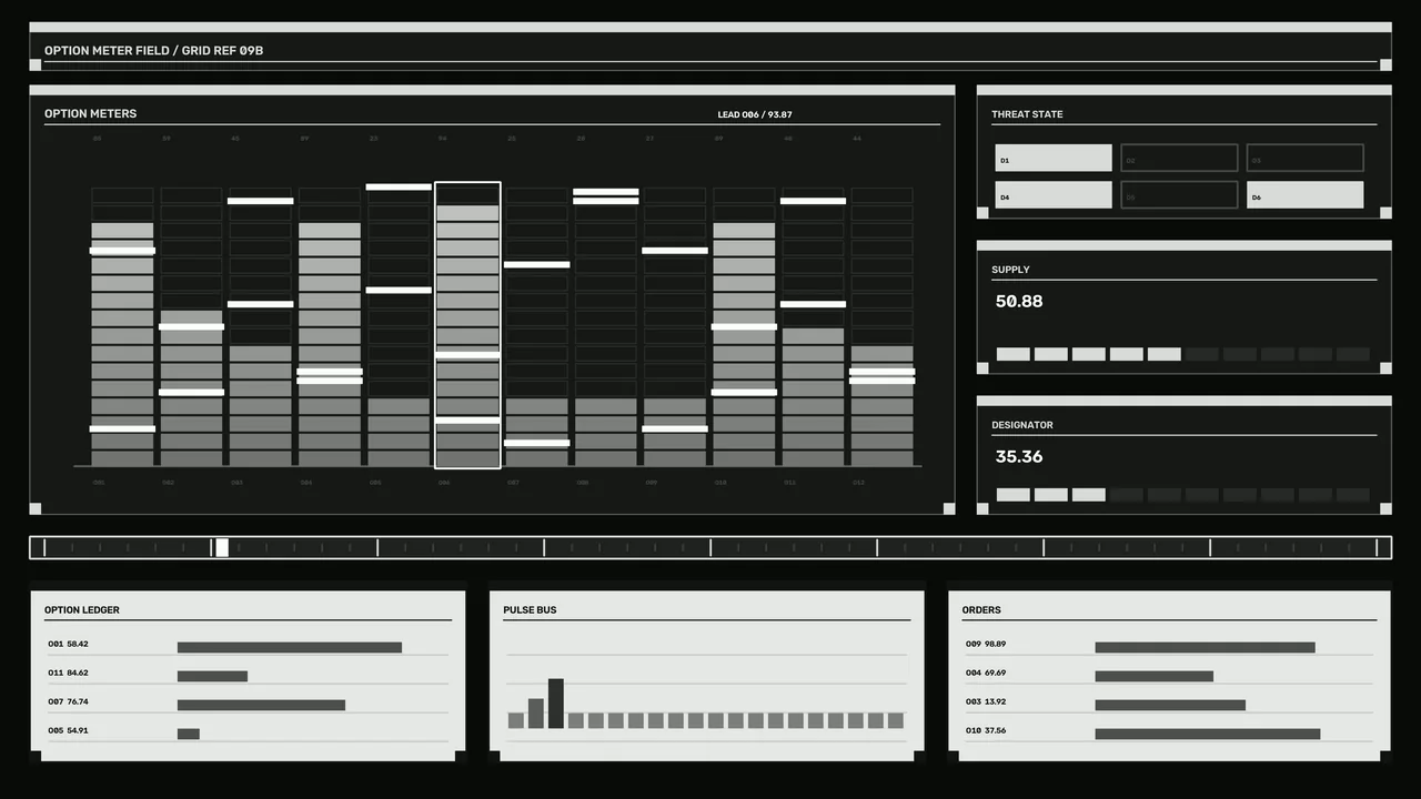Monochrome Sci-Fi HUD Dashboard 4K Wallpaper