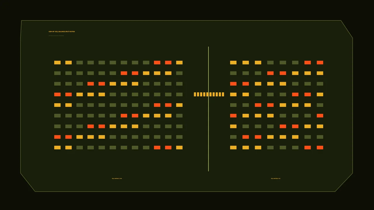 Futuristic Dual-Panel Status Matrix HUD