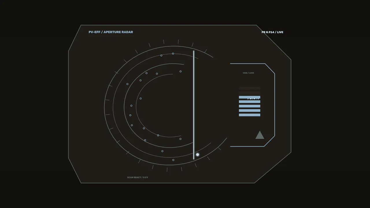 Photovoltaic Efficiency Aperture Radar HUD 4K Wallpaper