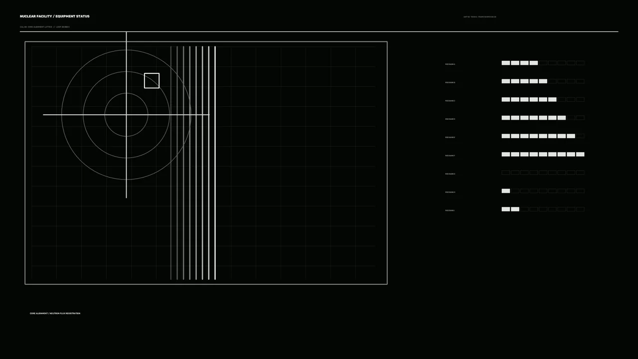Futuristic Facility Equipment Status HUD 4K Wallpaper