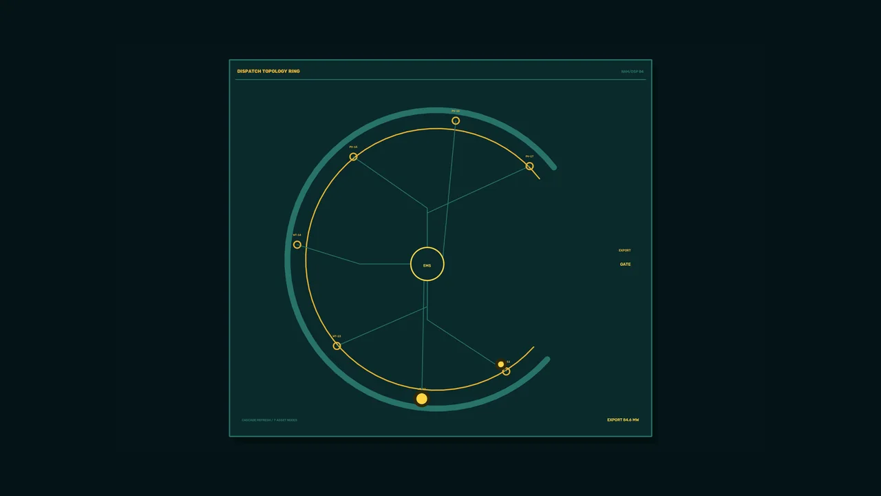 Energy Dispatch Topology Ring HUD Wallpaper