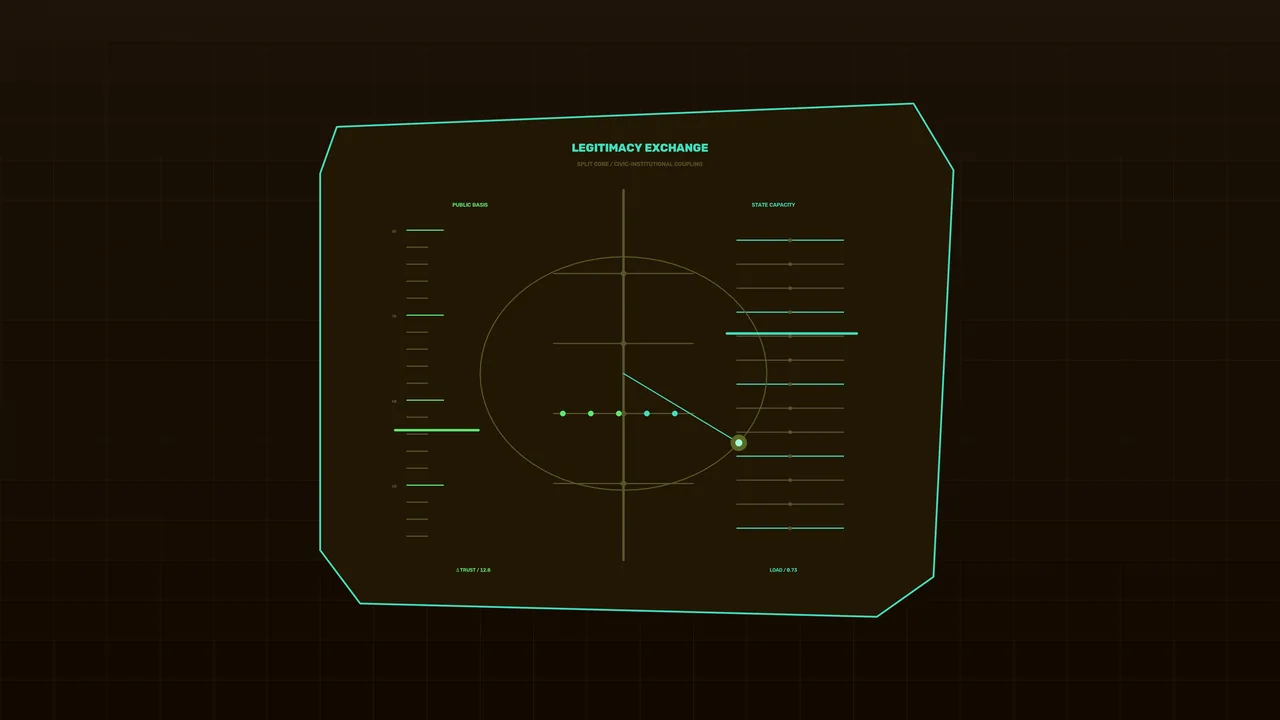 Legitimacy Exchange HUD Dashboard 4K Sci-Fi Wallpaper