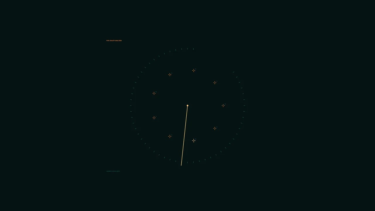 Fuel Quality Analyzer Circular HUD Dashboard 4K Sci-Fi Wallpaper