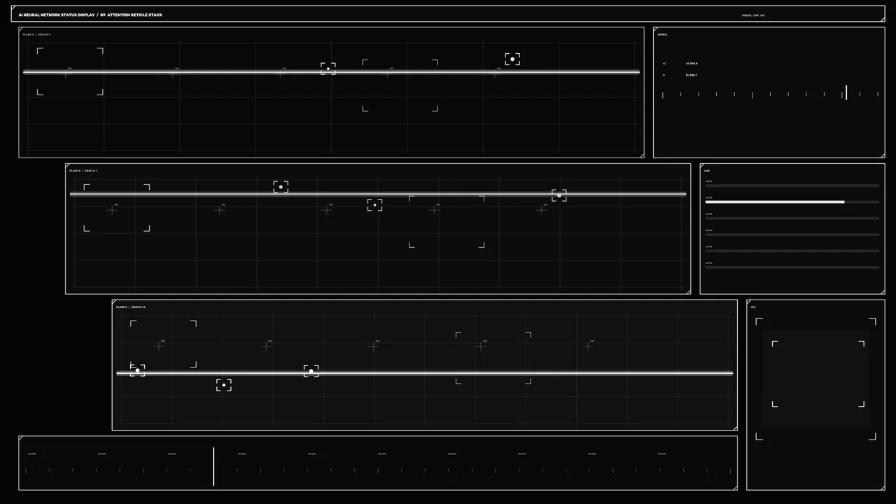 Minimal White-Line Sci-Fi HUD Telemetry Dashboard 4K Wallpaper