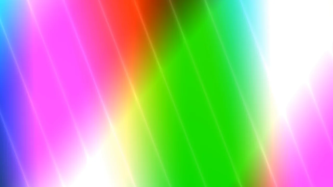 Vivid Neon Rainbow Gradient with Diagonal Light Bands 4K Wallpaper