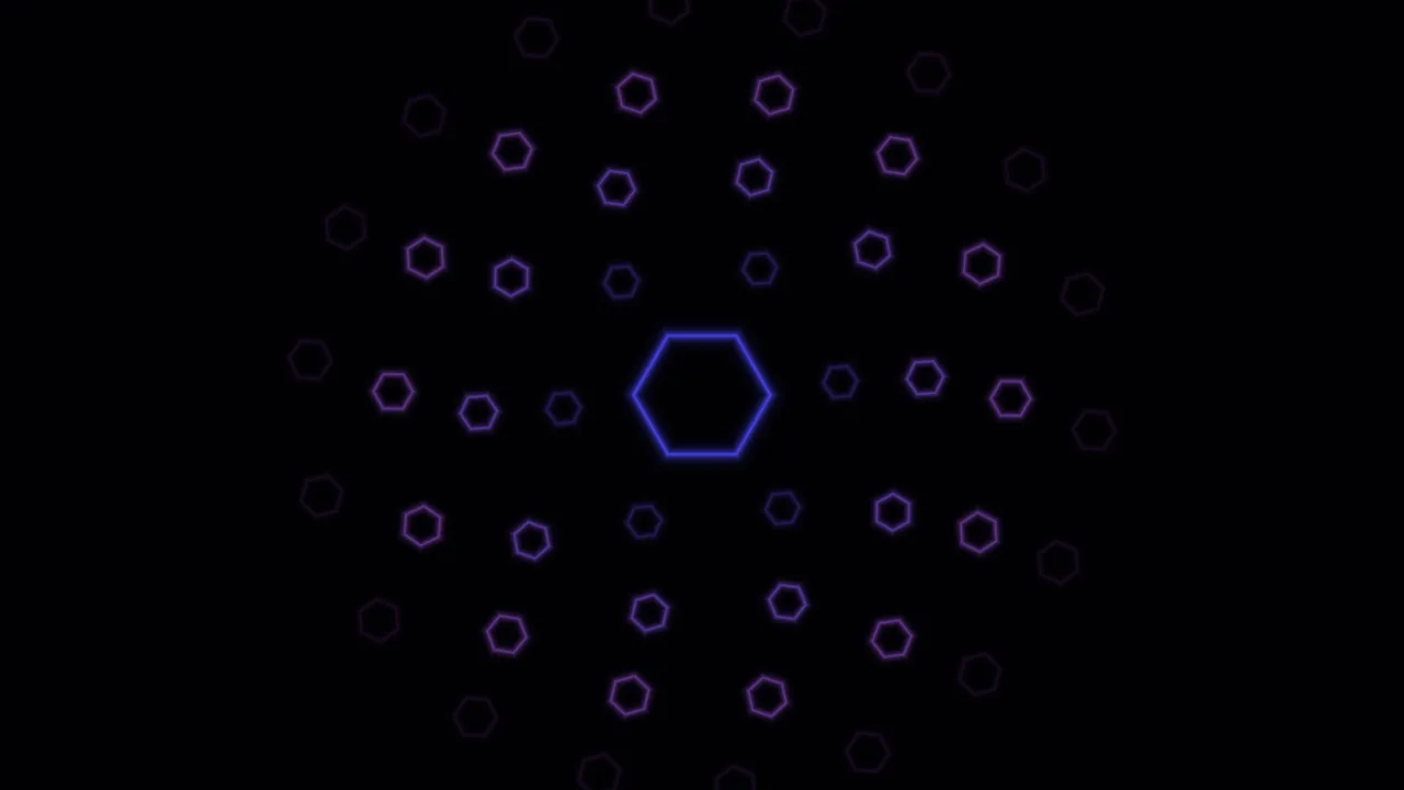 Purple Hexagonal HUD Indicator 4K Sci-Fi Wallpaper