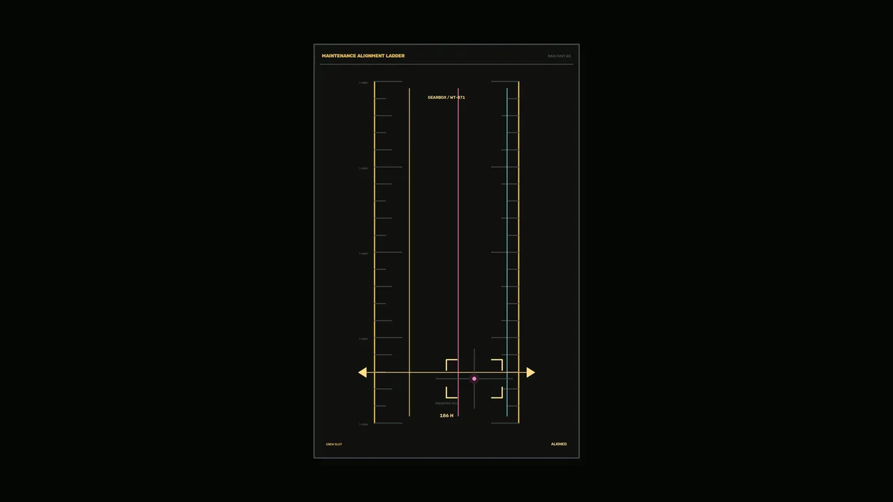 Industrial Maintenance Alignment HUD 4K Sci-Fi Wallpaper