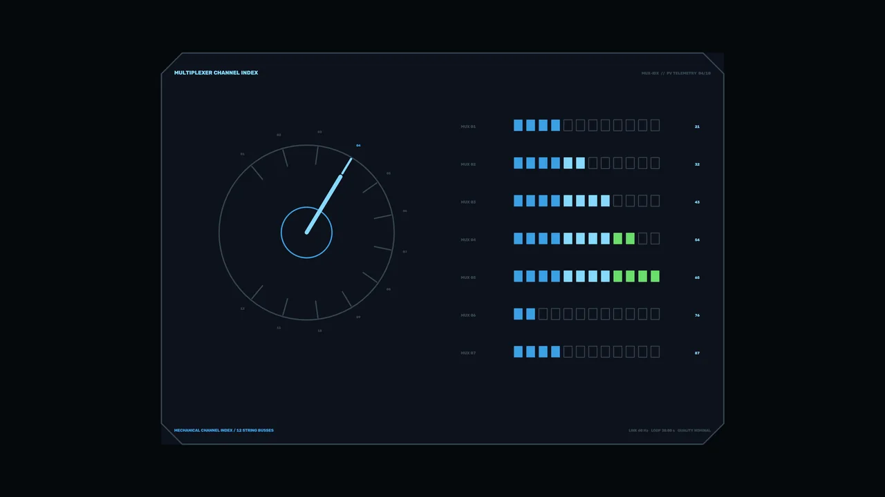 Photovoltaic Multiplexer Telemetry HUD 4K Sci-Fi Wallpaper