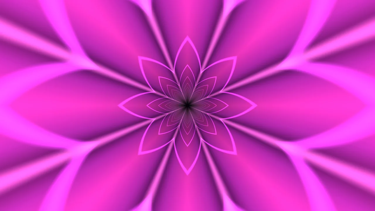 Magenta Radial Lotus Tunnel Abstract 4K Wallpaper