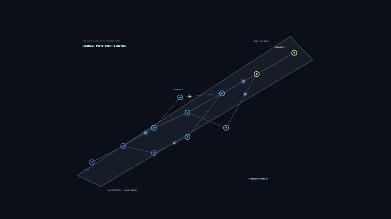 Causal Path Propagator Sci-Fi HUD Interface Wallpaper