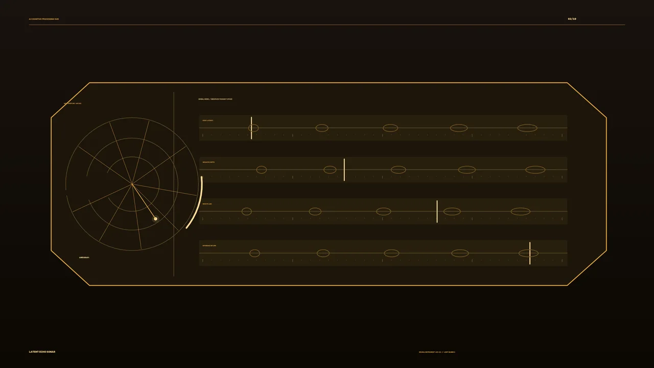 Amber Sonar Telemetry HUD Dashboard 4K Wallpaper