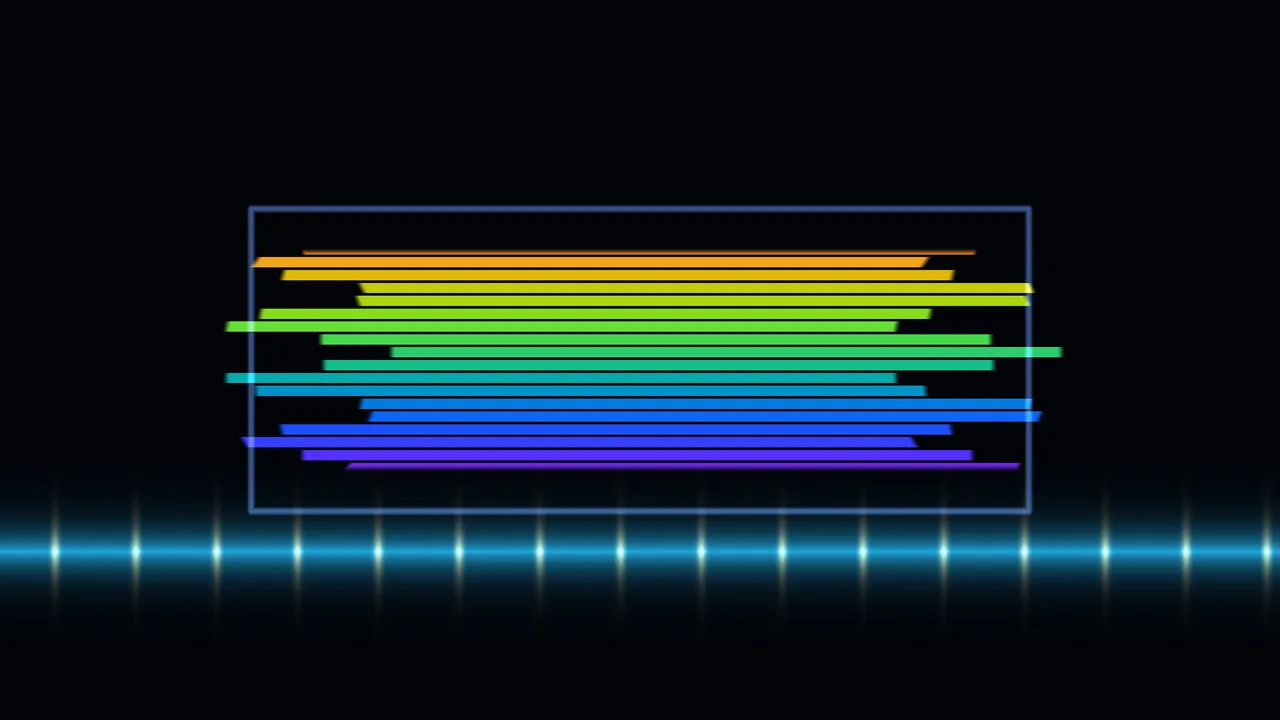 Neon Spectrum Bar HUD 4K Wallpaper