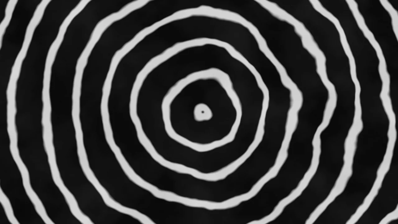 Monochrome Concentric Ring Scanner HUD 4K Wallpaper
