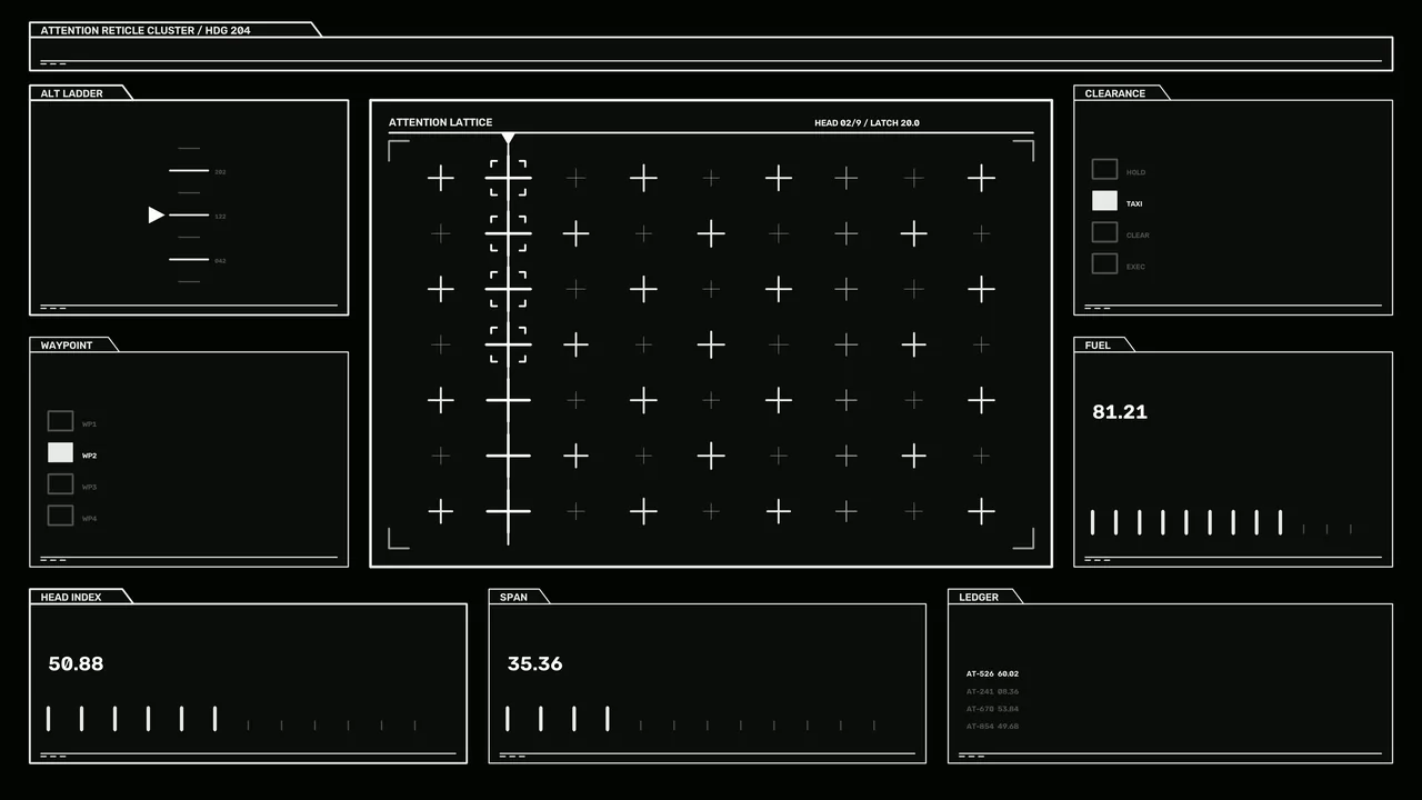 Fictional Aircraft Navigation Reticle HUD 4K Wallpaper