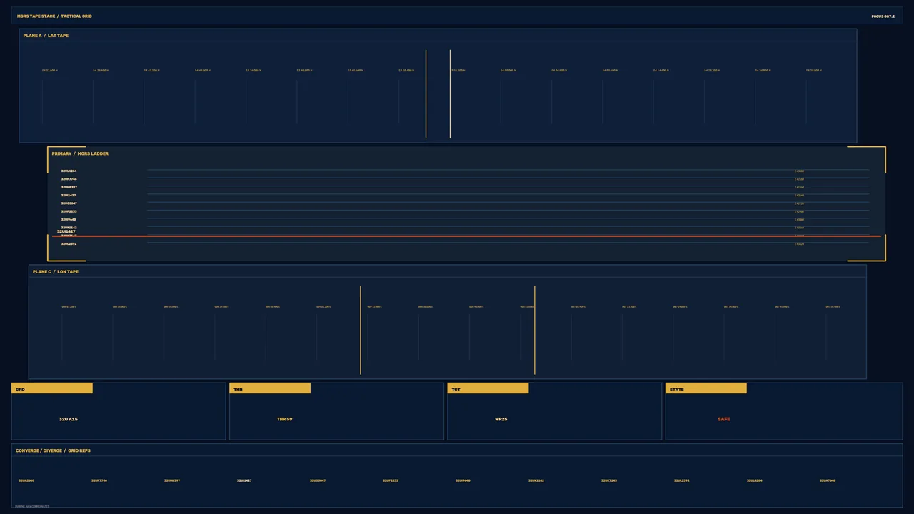 Fictional Sci-Fi Tactical Grid HUD 4K Wallpaper