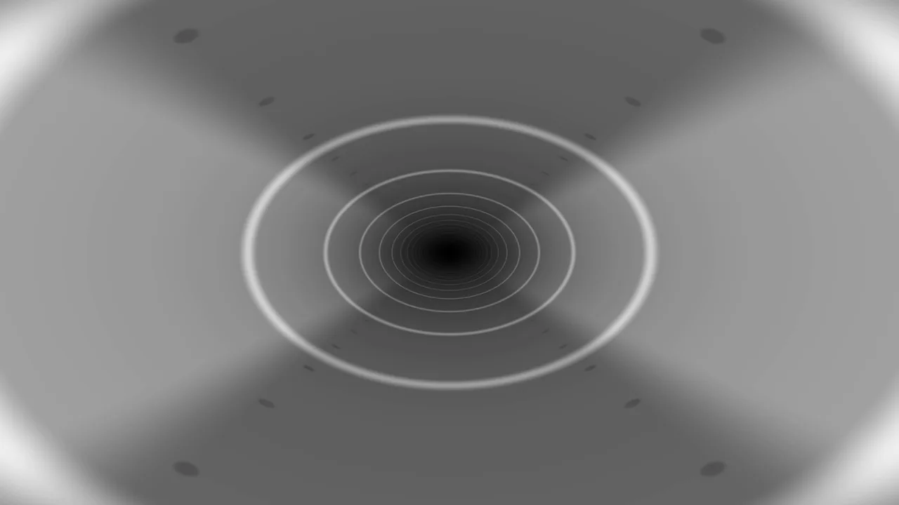 Monochrome Concentric Depth Tunnel 4K Wallpaper