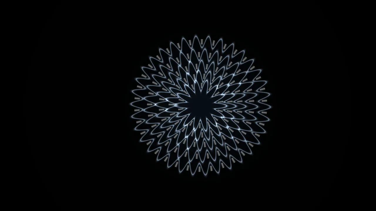 Circular Neon Scanner HUD 4K Wallpaper