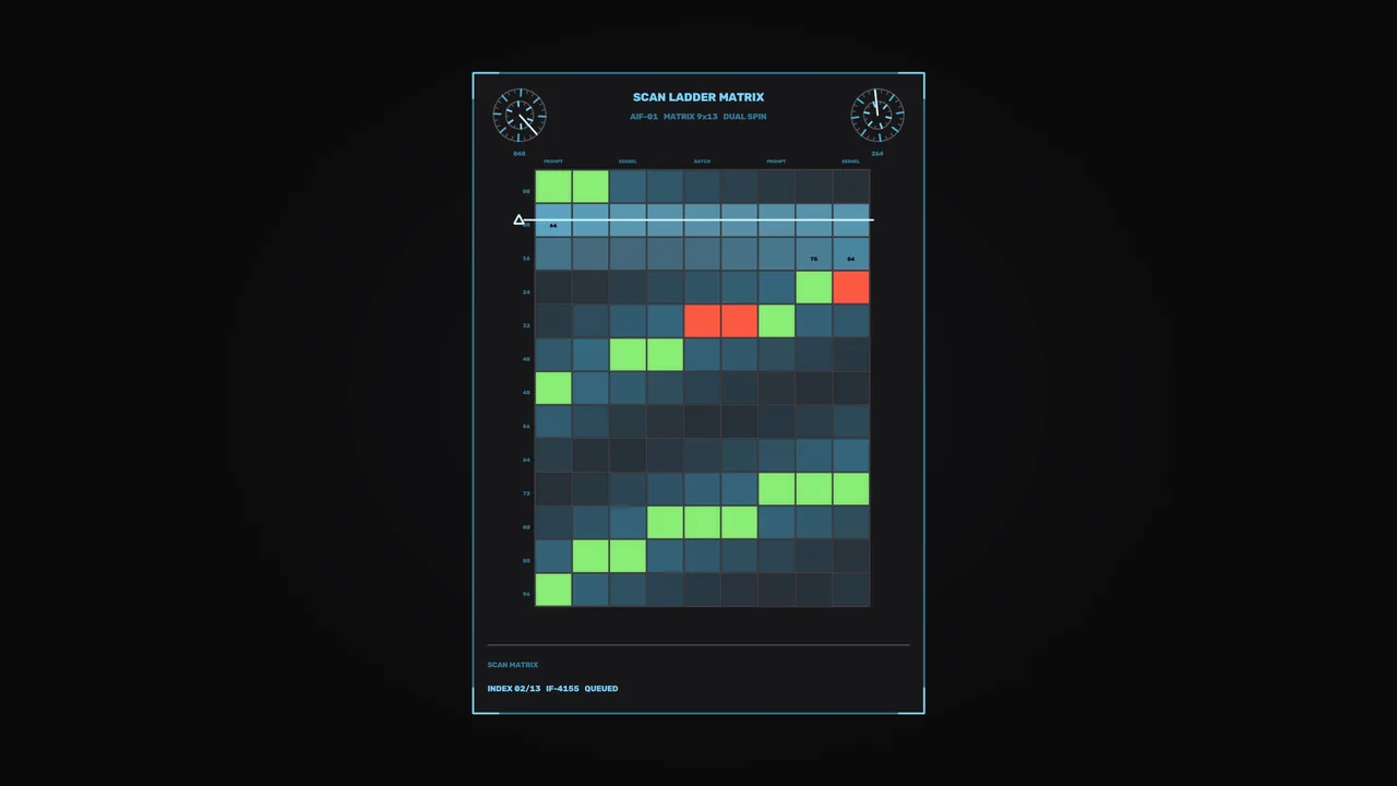4K Sci-Fi Scan Matrix HUD Wallpaper with Dial Gauges