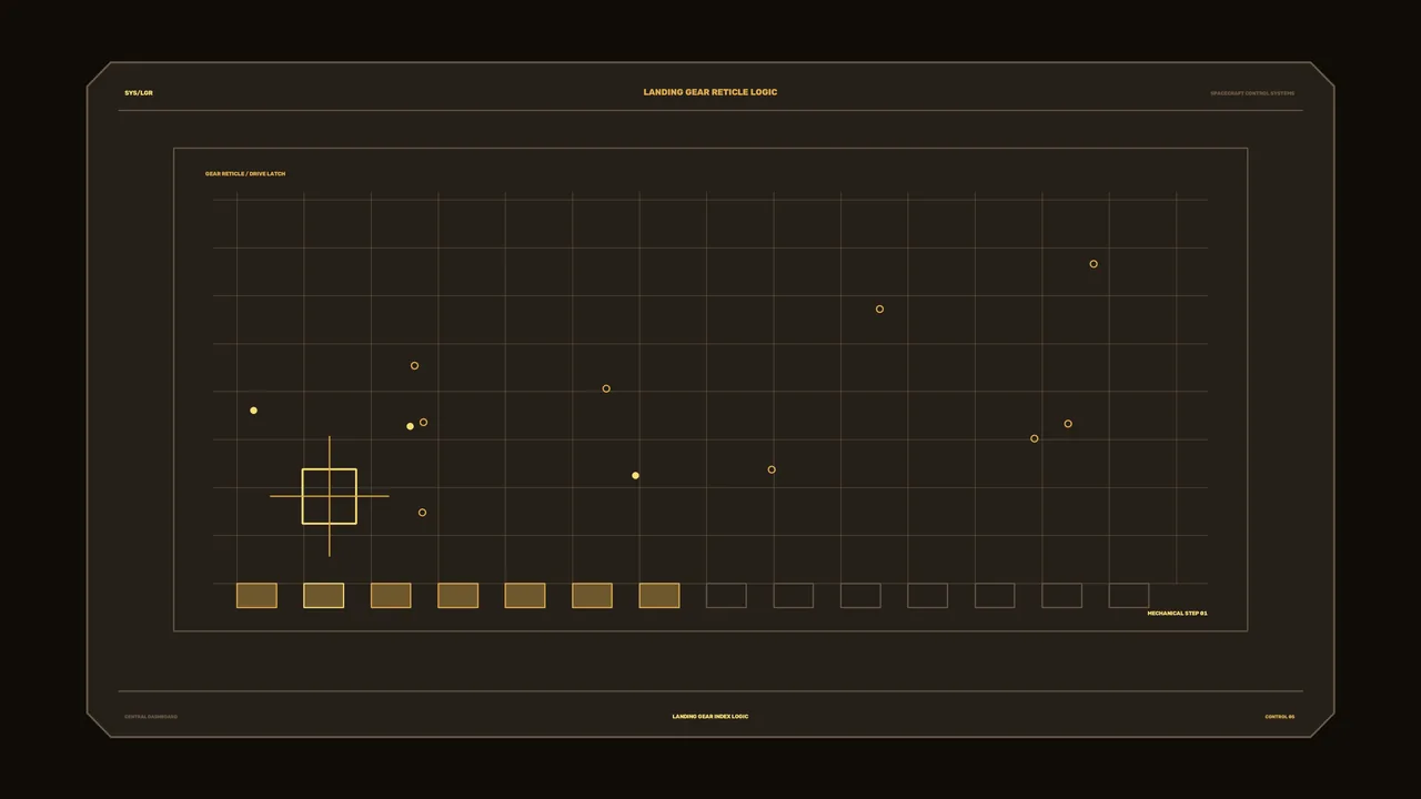 Sci-Fi Spacecraft Landing Gear Telemetry HUD