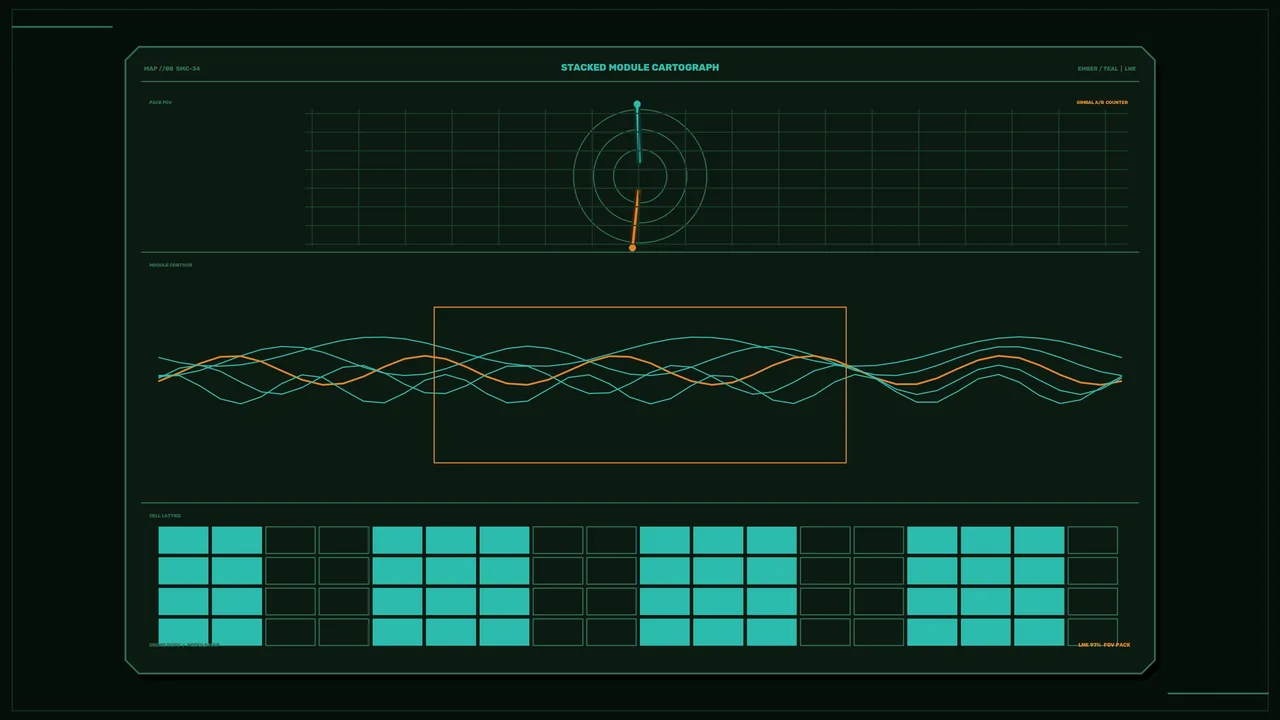 Stacked Module Telemetry HUD Dashboard 4K Wallpaper
