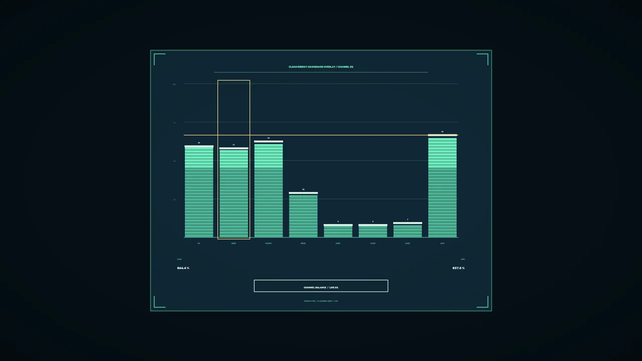 Clean Energy Bar Chart Dashboard HUD – Free 4K Sci-Fi Wallpaper