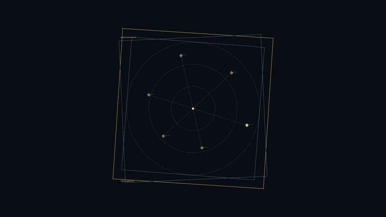 Futuristic Circular Telemetry Scanner HUD 4K Wallpaper