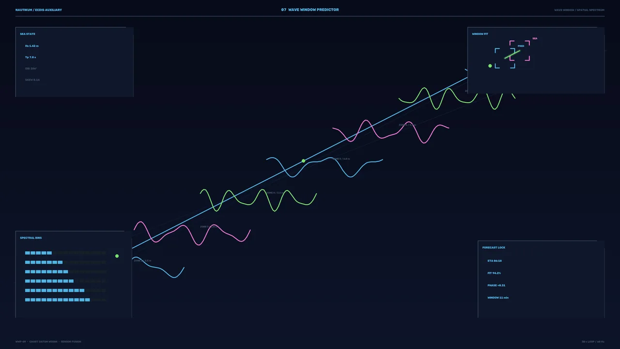 Maritime Wave Forecast HUD Interface 4K Wallpaper