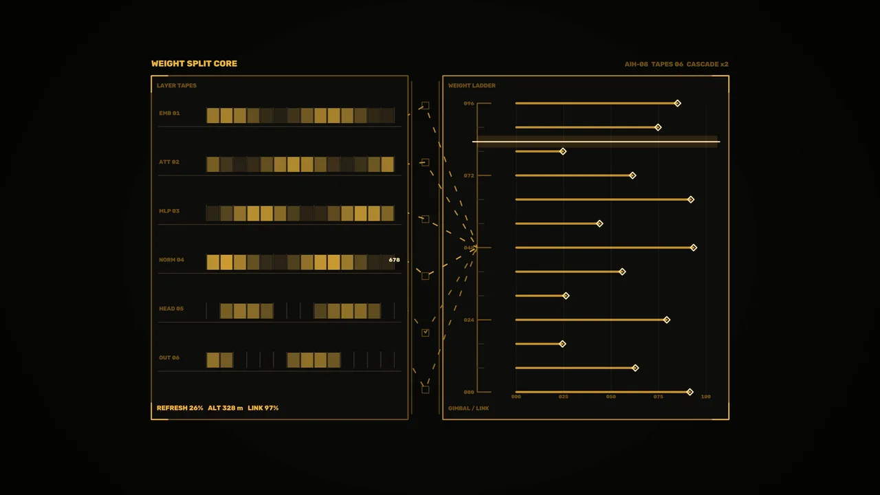 Amber Segmented Telemetry HUD Dashboard 4K Wallpaper