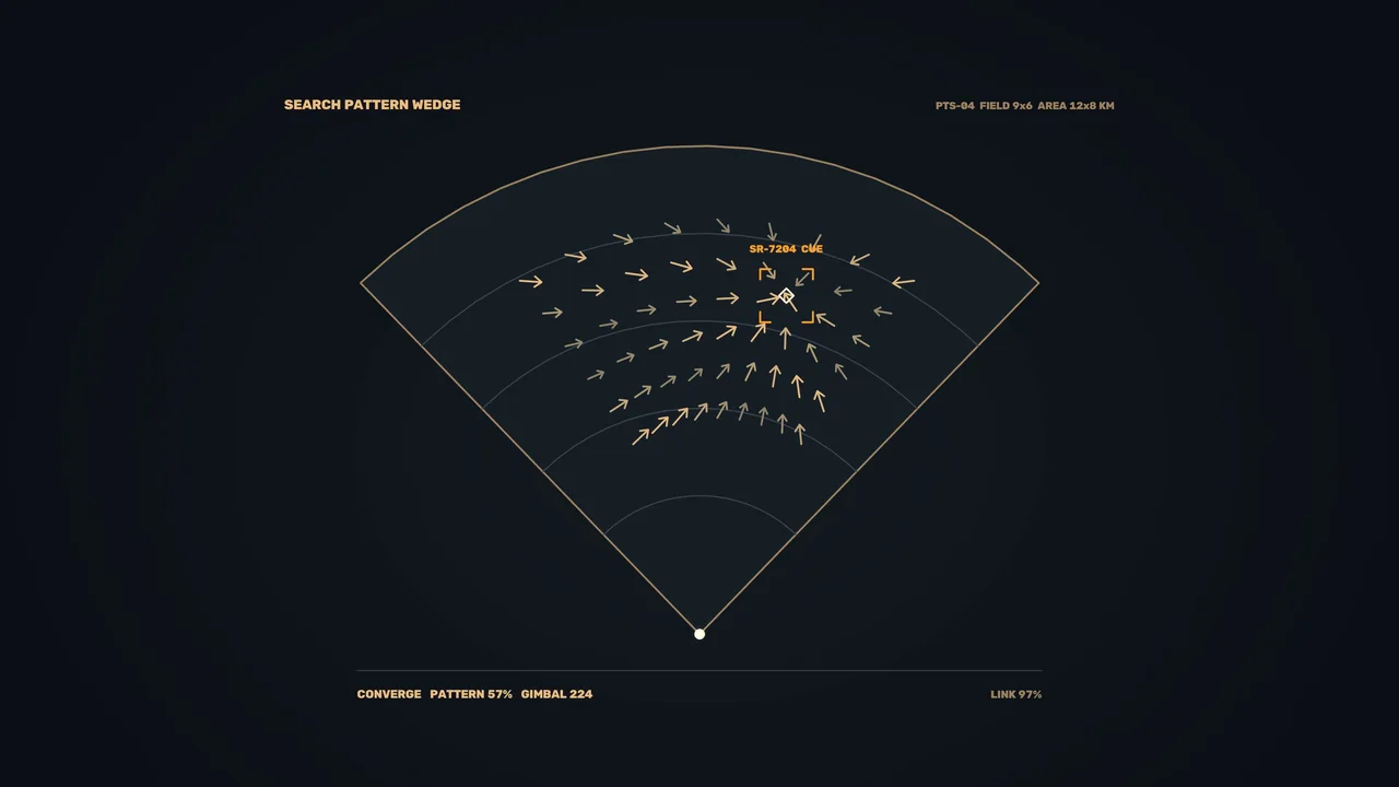 Fictional Search Pattern Wedge HUD 4K Wallpaper