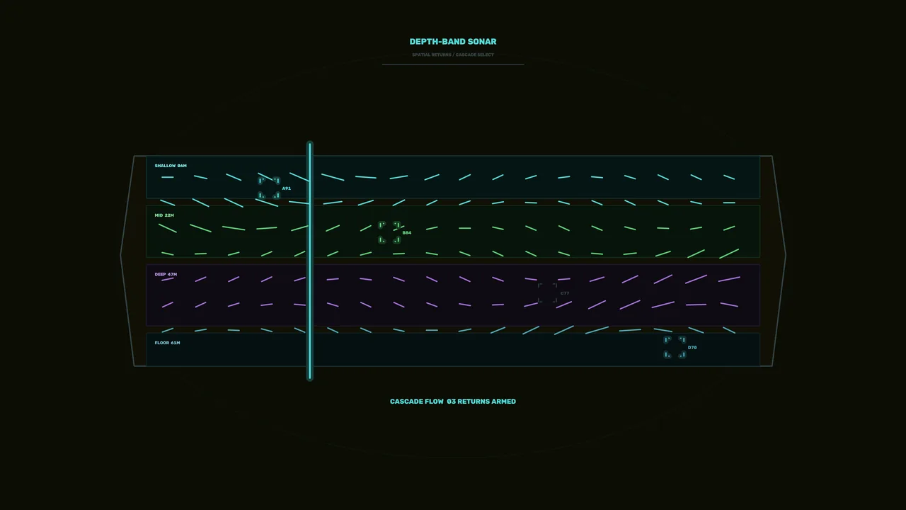 Depth-Band Sonar Target Selection HUD 4K Wallpaper