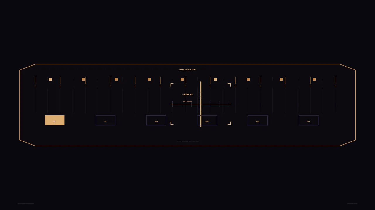 Amber Doppler Analysis HUD 4K Sci-Fi Wallpaper