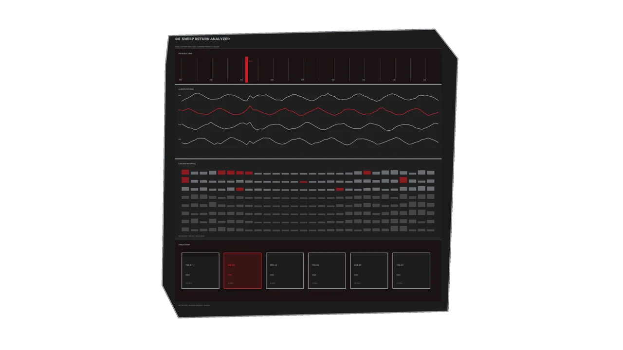 Sweep Return Analyzer Sci-Fi HUD Dashboard 4K Wallpaper