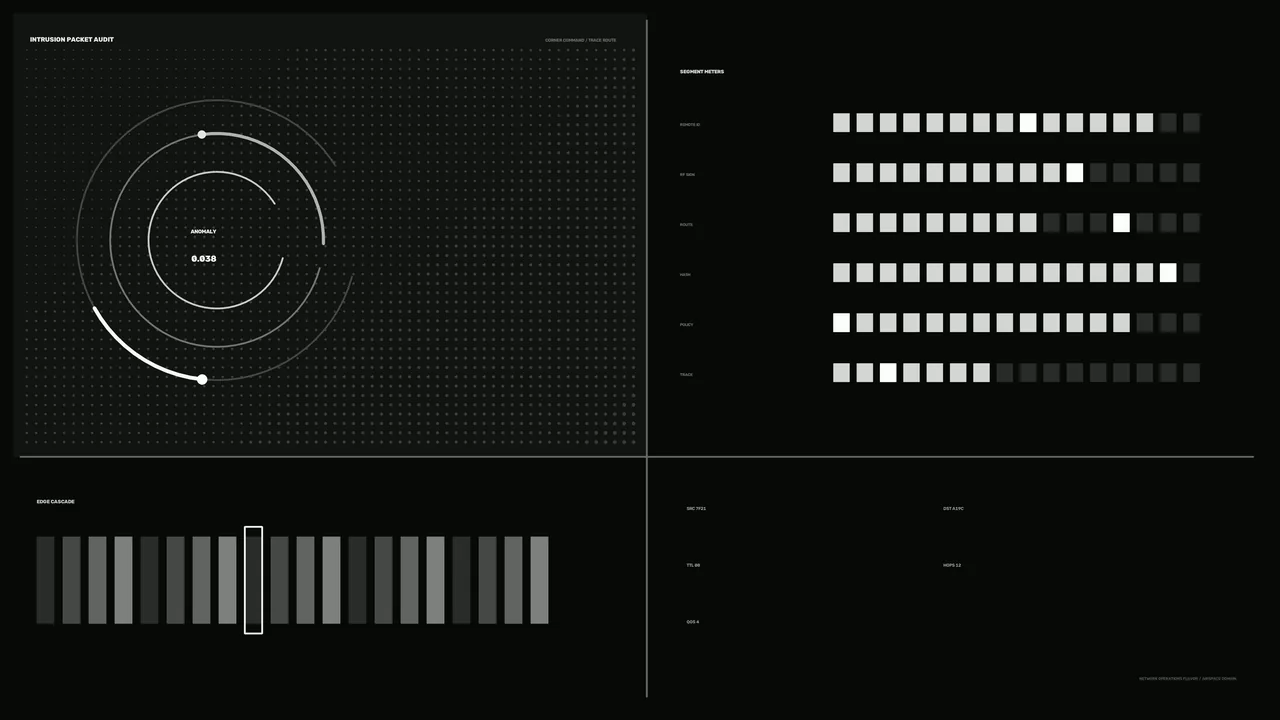 Fictional Anomaly Monitoring HUD Dashboard 4K Wallpaper