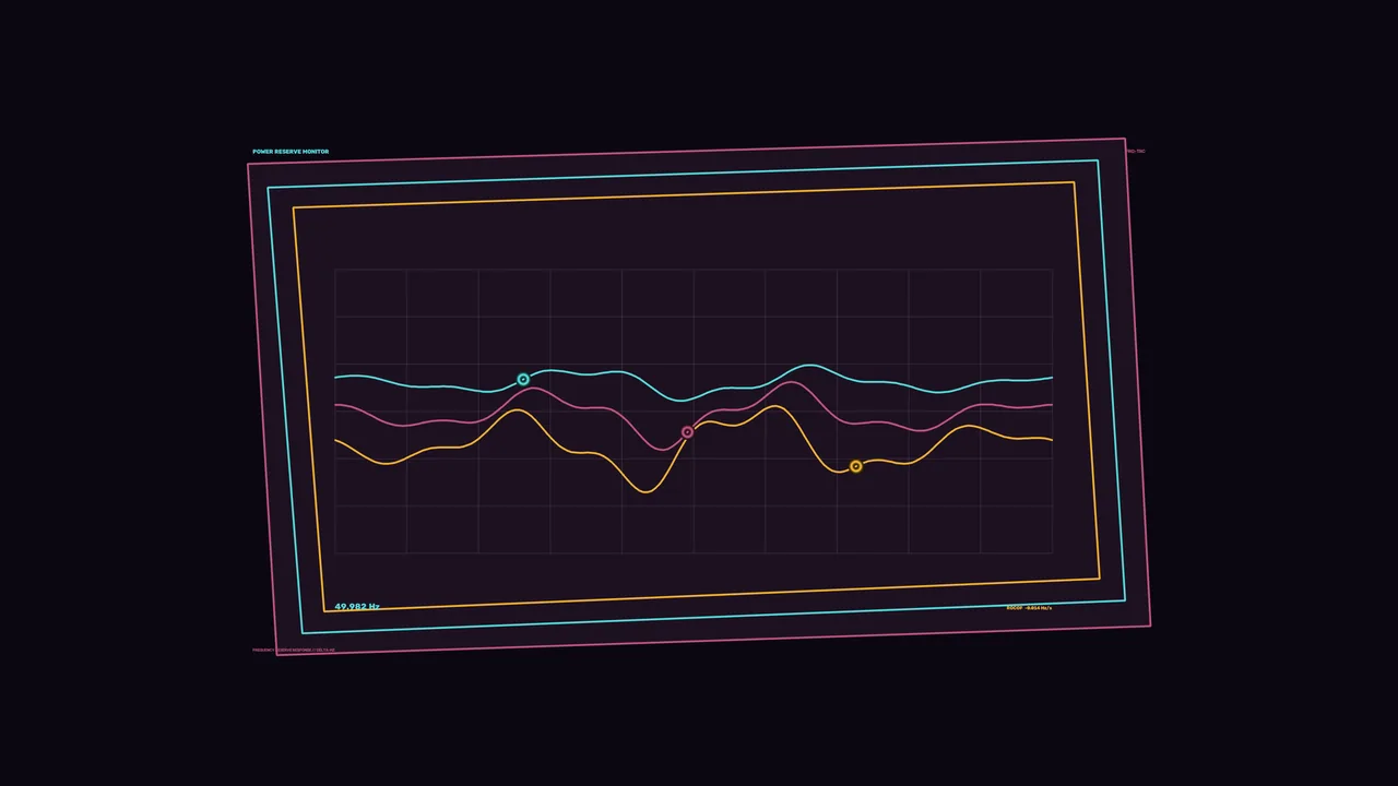 Power Reserve Telemetry HUD with Multicolor Line Graph 4K Wallpaper