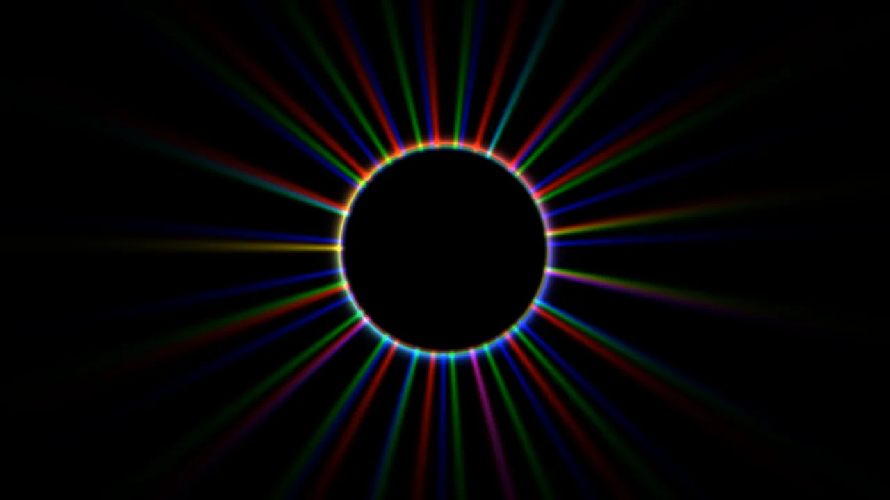 Circular Scanner HUD with Multicolor Radial Beams