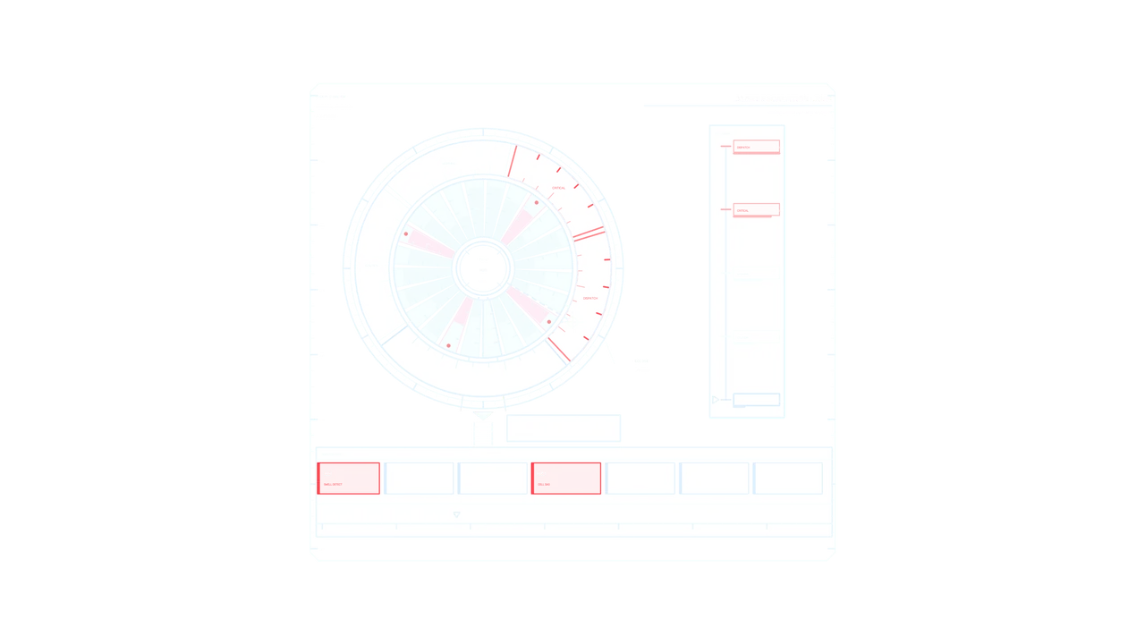 Alert Notification Radial HUD with Circular Scanner Dashboard