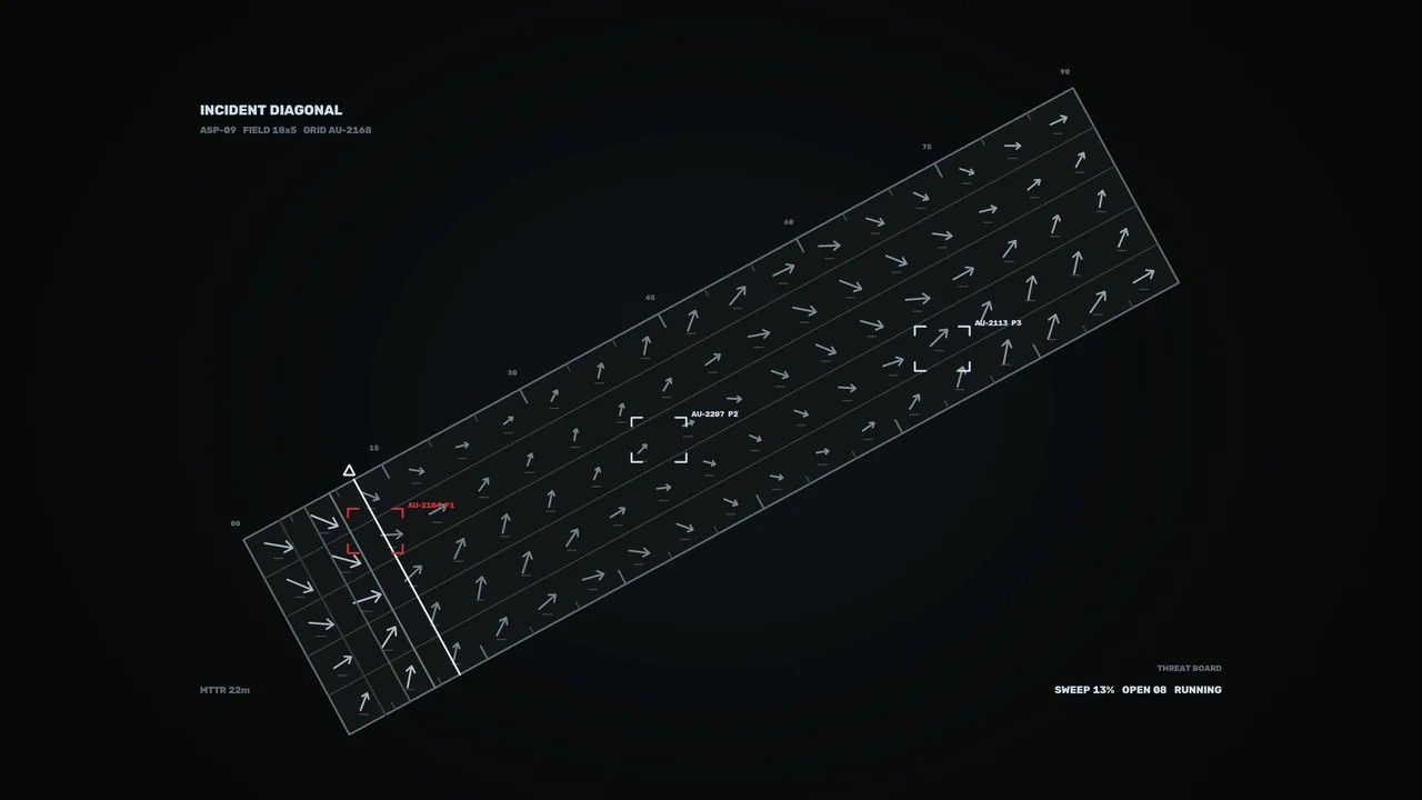 Diagonal Coordinate Grid Telemetry HUD with Target Markers 4K Sci-Fi Wallpaper