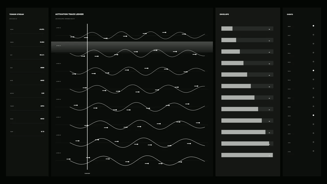 Sci-Fi Activation Trace Telemetry HUD Dashboard – 4K Wallpaper