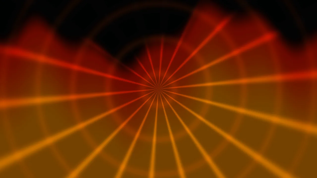 Red and Amber Radial HUD Interface Wallpaper