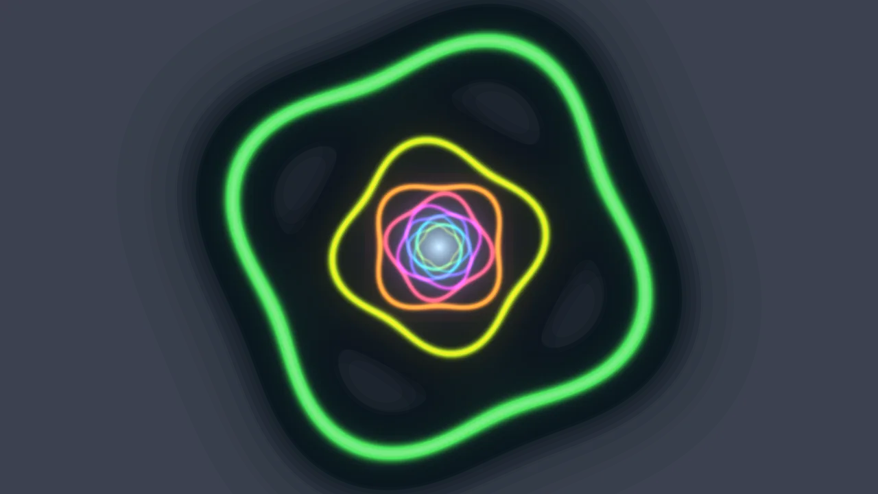 Abstract Neon Concentric Geometry 4K Wallpaper