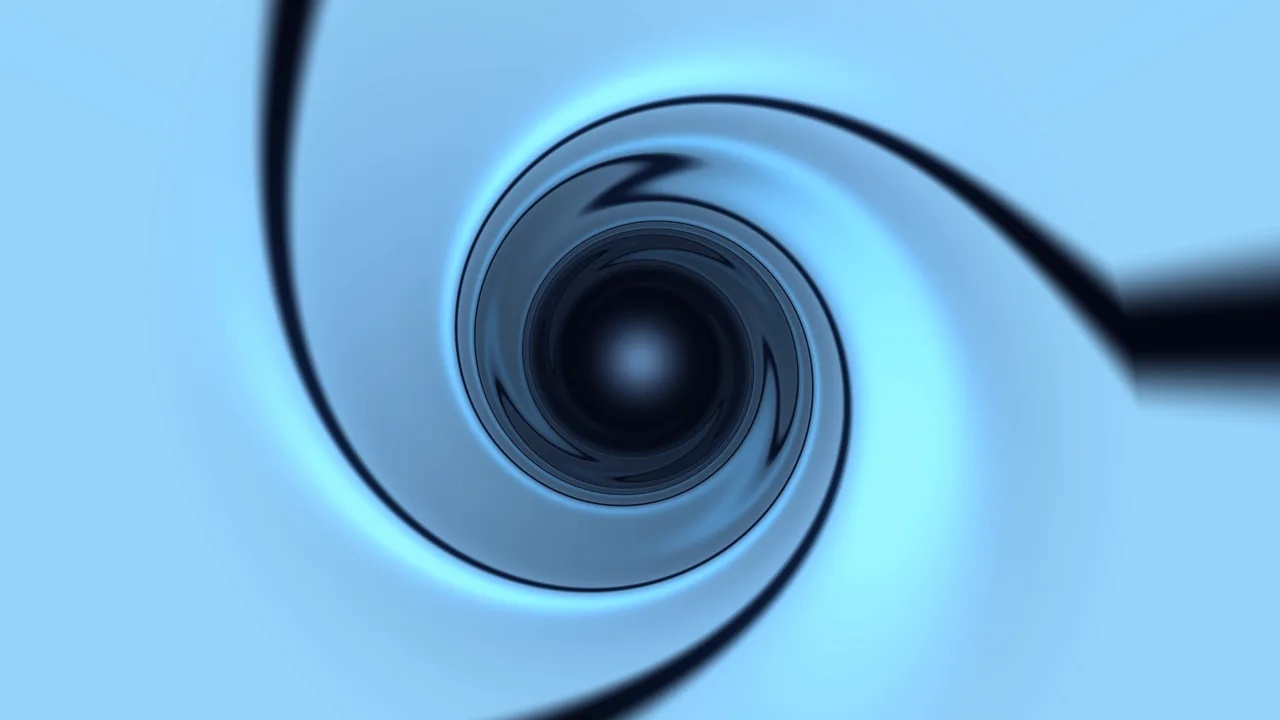 Blue Abstract Spiral Tunnel Wallpaper
