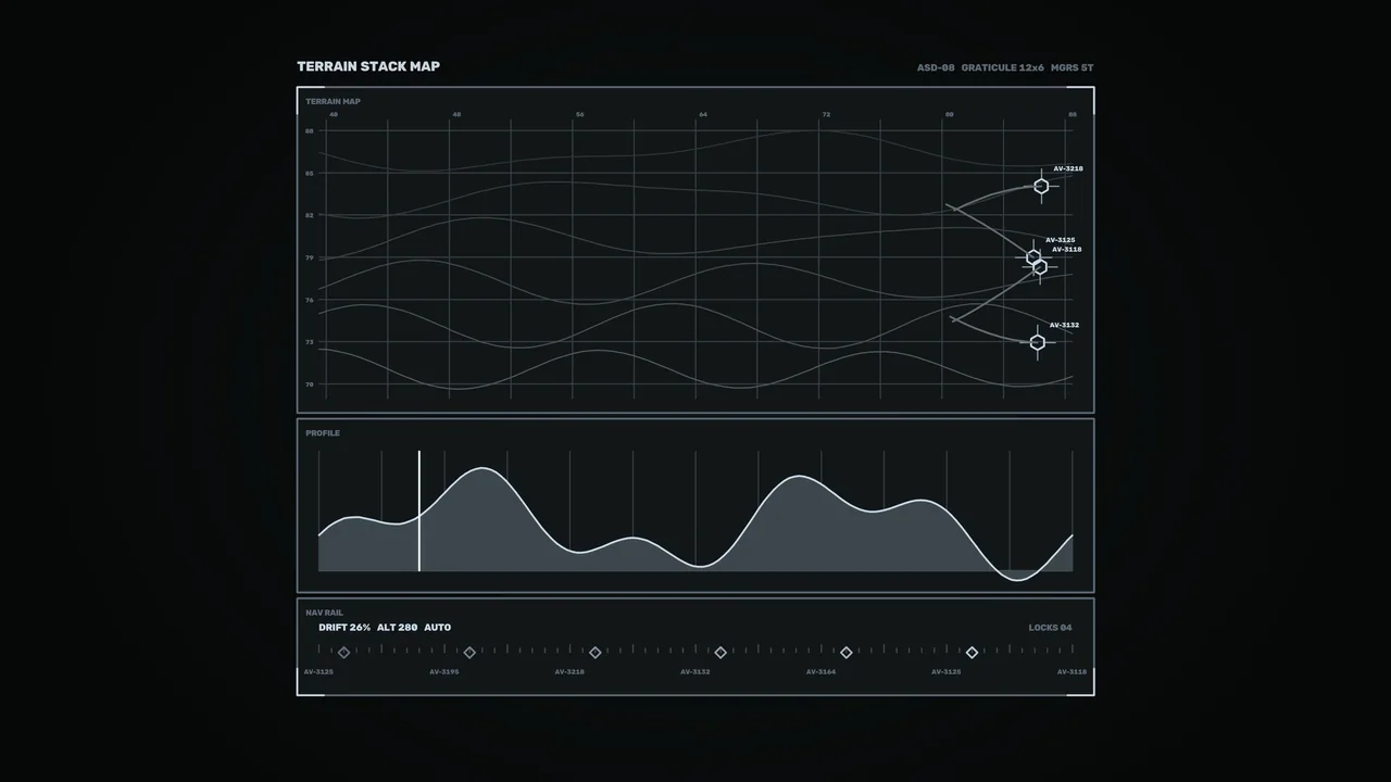 4K Sci-Fi Terrain Telemetry HUD Wallpaper