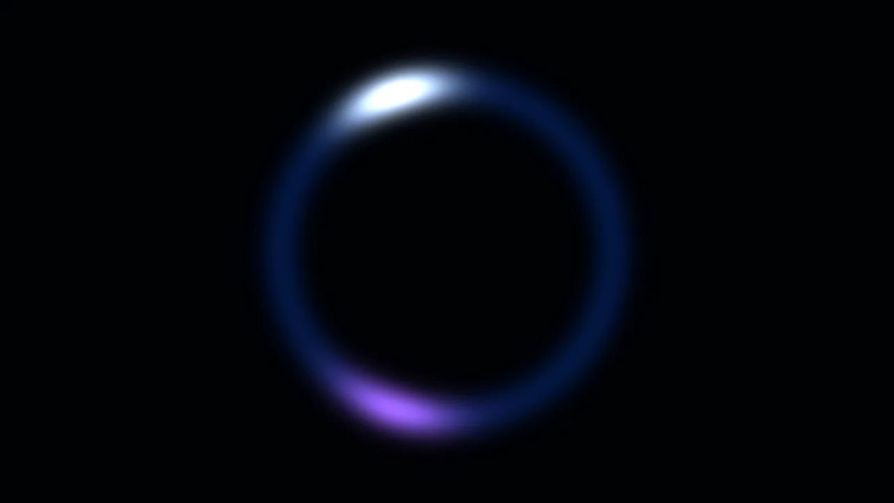 Blue Glowing Halo Ring with White and Violet Flares