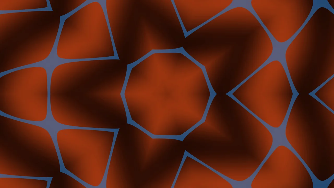 Orange and Blue Polygonal Grid Abstract 4K Wallpaper