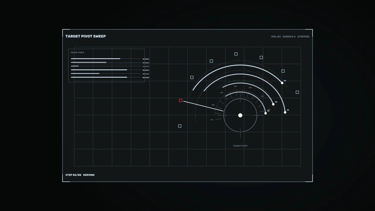 Sci-Fi Target Tracking Radar HUD 4K Wallpaper