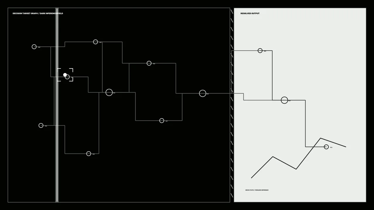 Monochrome Diagnostic HUD with Node Graph and Output Panel