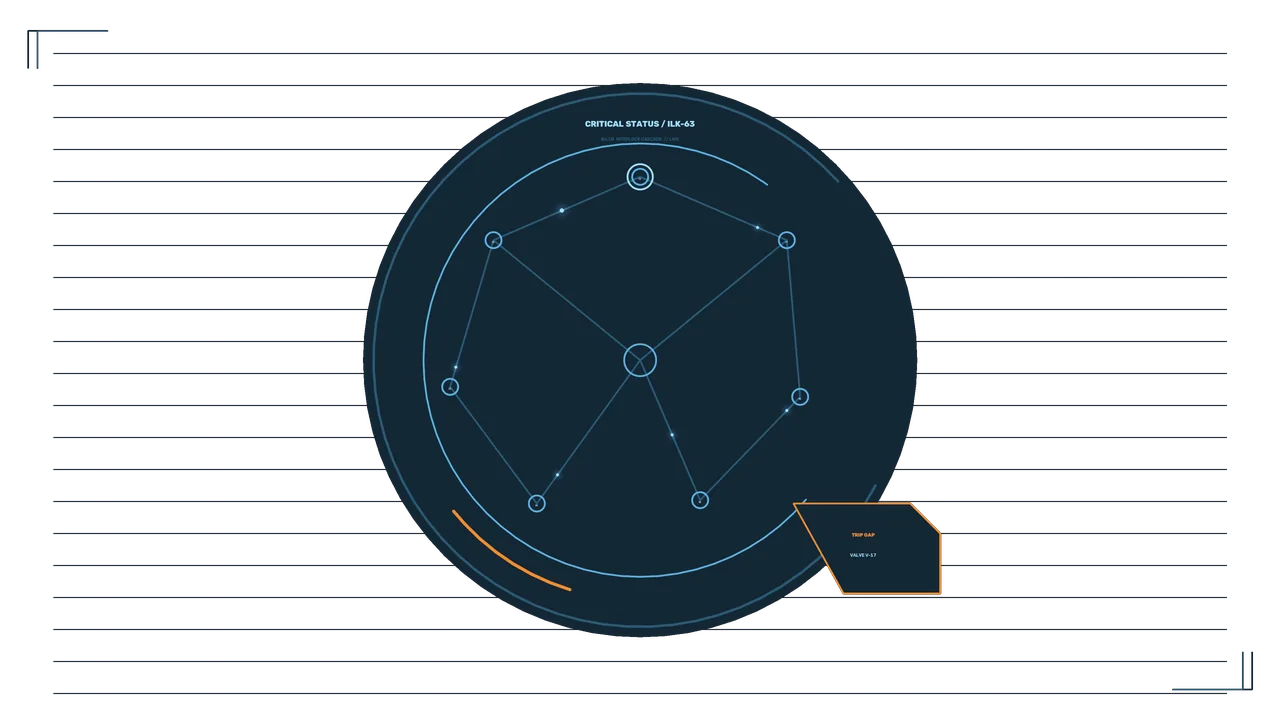 Critical Status Monitor Industrial HUD — 4K Sci-Fi Wallpaper